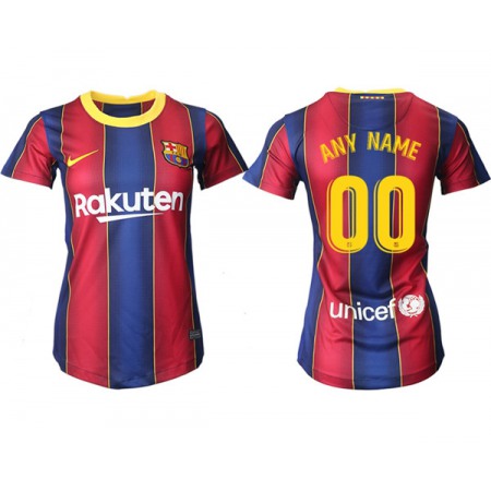 Women's Barcelona Personalized Home Soccer Club Jersey