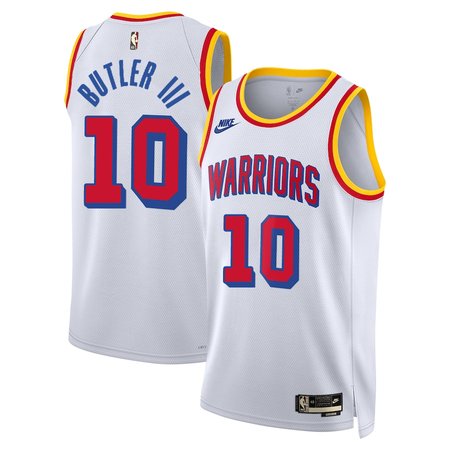 Men's Golden State Warriors #10 Jimmy Butler III White 2025 Association Edition Swingman Stitched Basketball Jersey