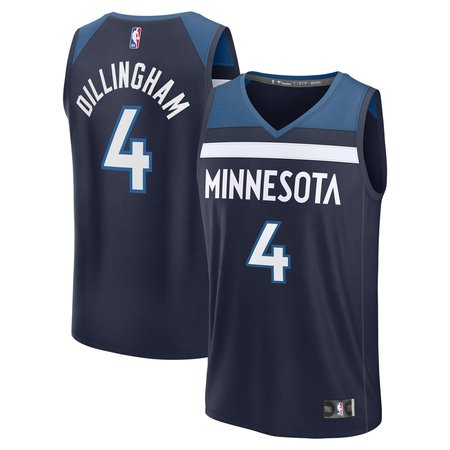 Men's Minnesota Timberwolves Rob Dillingham Navy 2024 NBA Draft Fast Break Player Jersey - Icon Edition