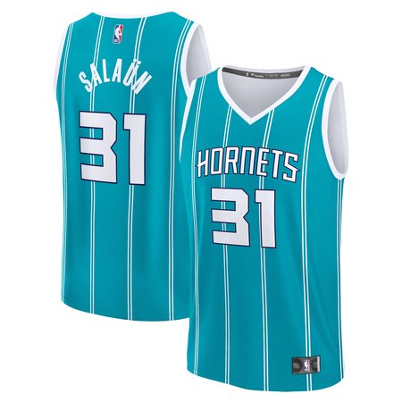 Youth Charlotte Hornets Tidjane Salaun Teal 2024 NBA Draft Fast Break Player Jersey - Icon Edition