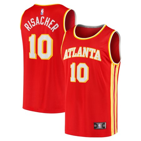 Men's Atlanta Hawks Zaccharie Risacher Red 2024 NBA Draft Fast Break Player Jersey - Icon Edition