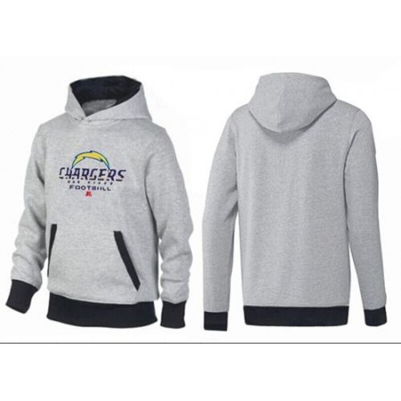 San Diego Chargers Critical Victory Pullover Hoodie Grey & Black