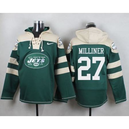 Nike Jets #27 Dee Milliner Green Player Pullover NFL Hoodie