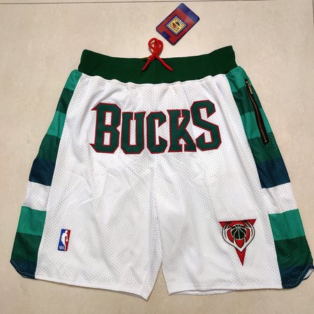 Milwaukee Bucks White Shorts